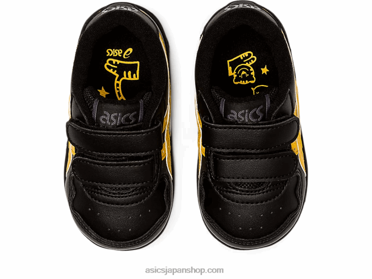 日本の幼児サイズ L20V4449Asics ブラック/タイガーイエロー