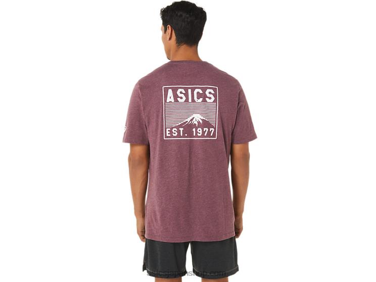 フジ 1977 T シャツ L20V1265Asics 深火星のヘザー