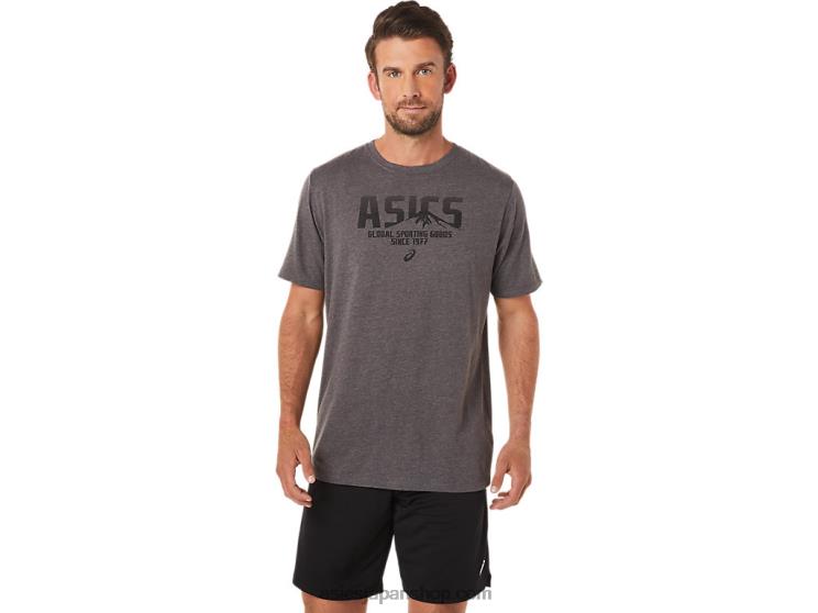 1977 マウンテン T シャツ L20V1637Asics ダークグレーヘザー