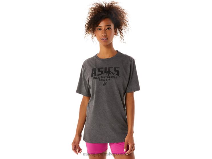 1977 マウンテン T シャツ L20V1637Asics ダークグレーヘザー