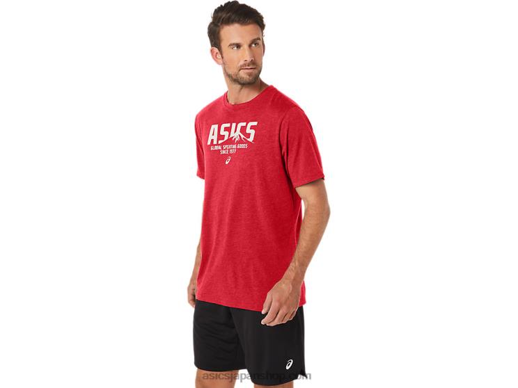 1977 マウンテン T シャツ L20V21Asics クラシックなレッドヘザー