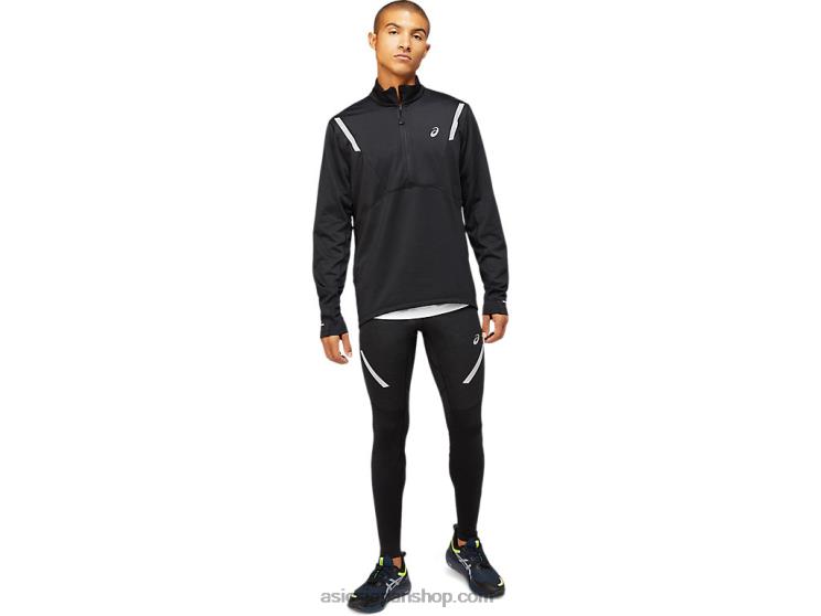 メンズ ライトショー ウィンター 1/2 ジップ トップ L20V1629Asics パフォーマンスブラック
