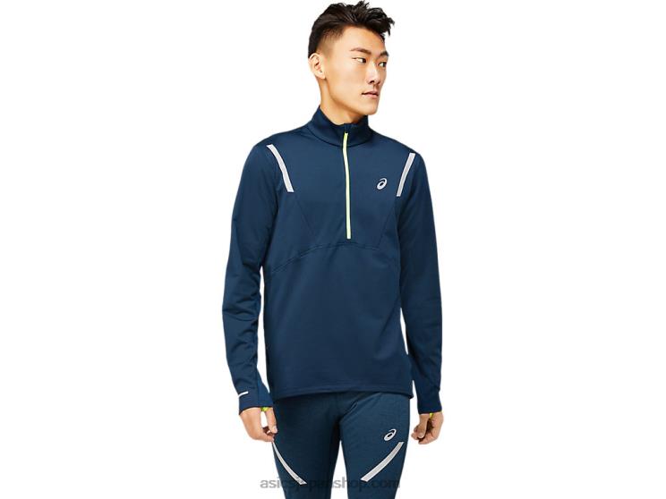メンズ ライトショー ウィンター 1/2 ジップ トップ L20V1649Asics フレンチブルー