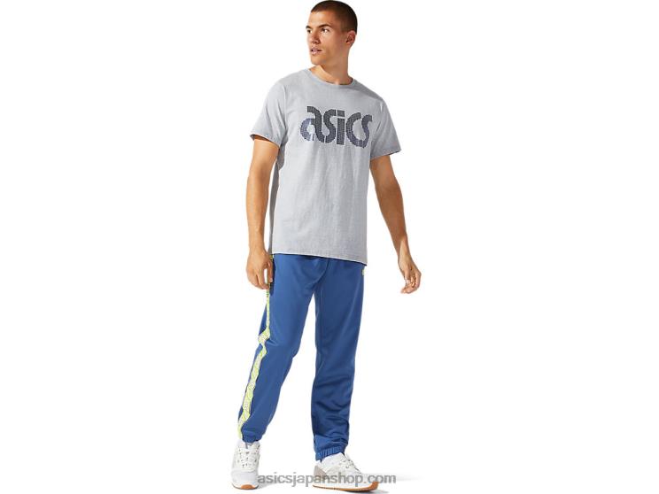 メンズジャージフォイルBL半袖Tシャツ L20V1897Asics ピエモンテグレーヘザー