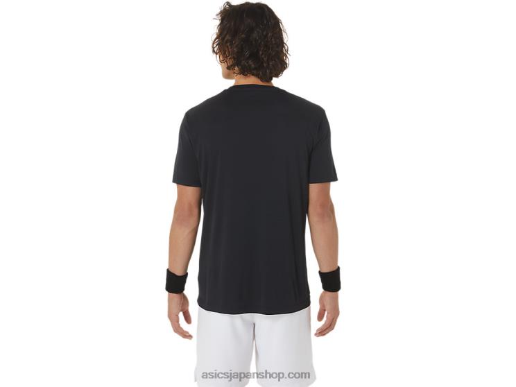 メンズコートGSグラフィックTシャツ L20V450Asics パフォーマンスブラック