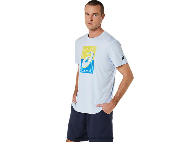 メンズコートGSグラフィックTシャツ L20V474Asics 柔らかい空