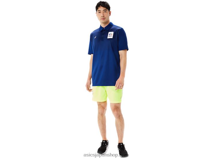メンズ ヘックス グラデーション ポロシャツ L20V1216Asics ダークブルー(パントン281c)