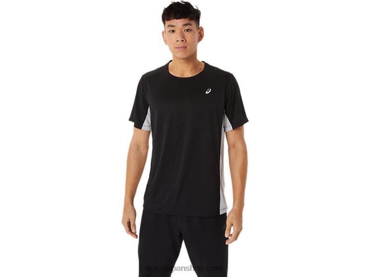 メンズトレインサナ半袖 L20V1356Asics パフォーマンスブラック/シートロック