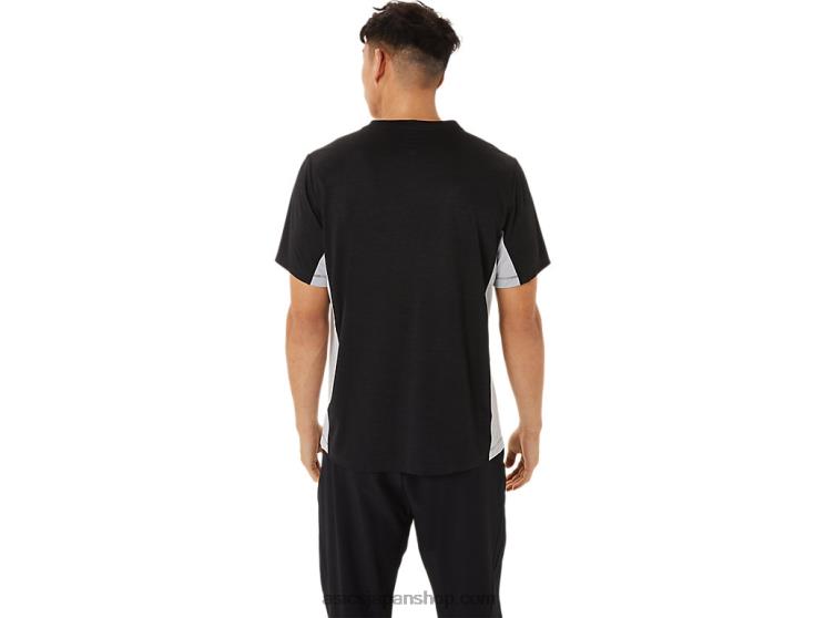メンズトレインサナ半袖 L20V1356Asics パフォーマンスブラック/シートロック
