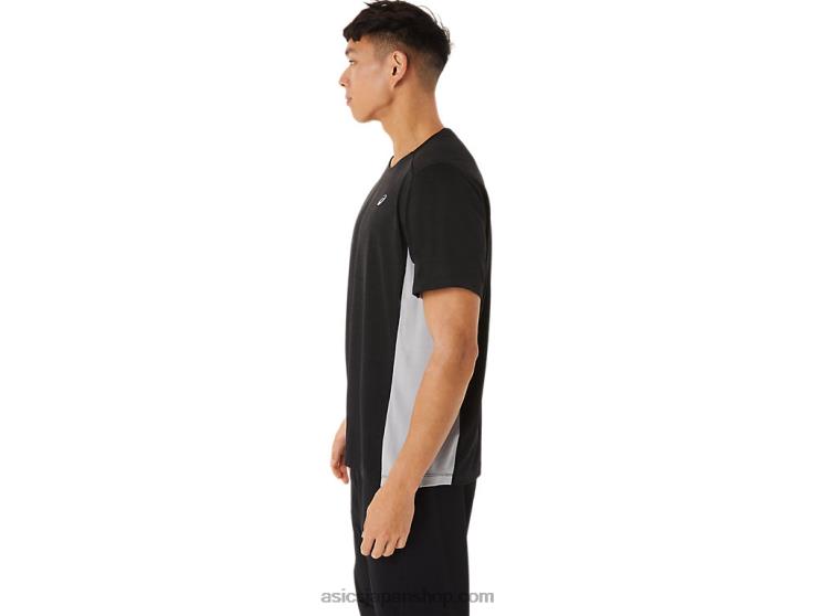 メンズトレインサナ半袖 L20V1356Asics パフォーマンスブラック/シートロック