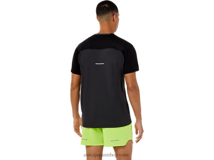 メンズレース半袖トップ L20V1396Asics パフォーマンスブラック/グラファイトグレー