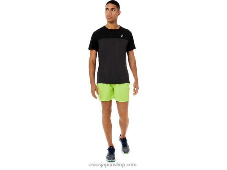 メンズレース半袖トップ L20V1396Asics パフォーマンスブラック/グラファイトグレー