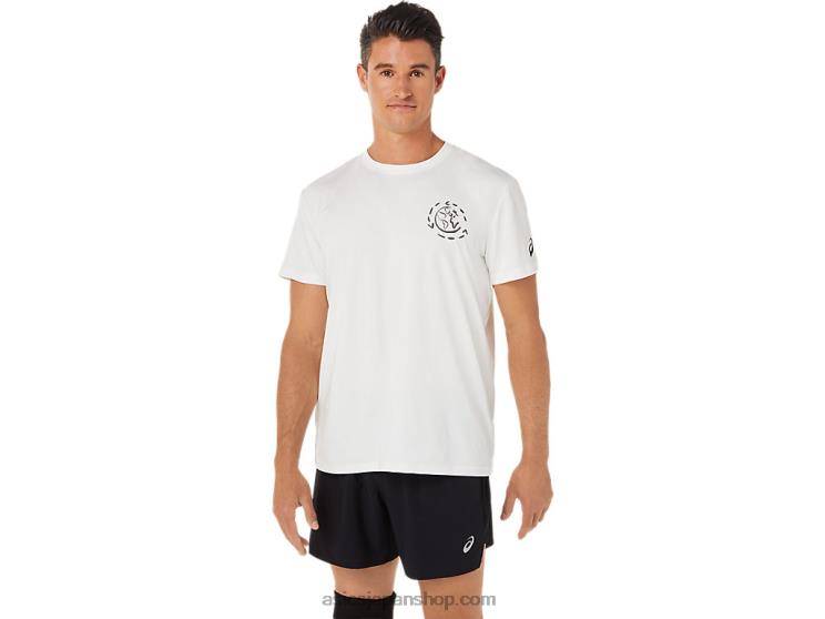 メンズオーシャンウェイストラントップ L20V1487Asics ナチュラルホワイト