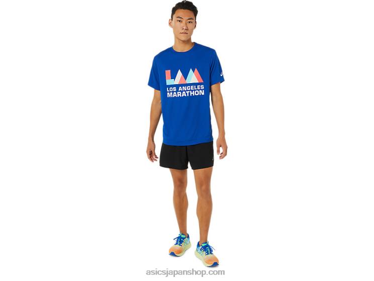 メンズラマラソン半袖 L20V1622Asics 青