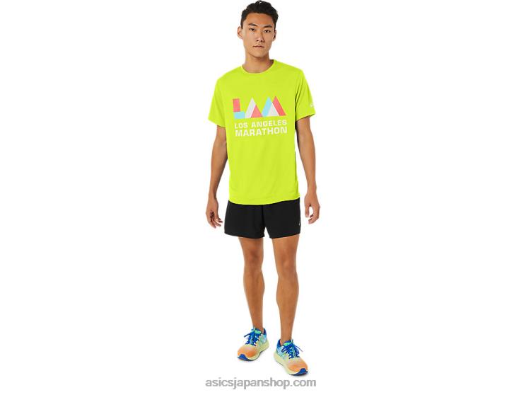 メンズラマラソン半袖 L20V1625Asics 安全黄色