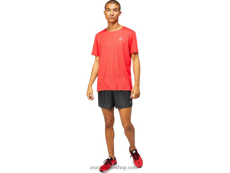 メンズベンチレート半袖トップ L20V1799Asics エレクトリックレッド