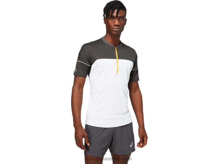 メンズフジトレイルトップ L20V1825Asics グラファイトグレー/ブリリアントホワイト