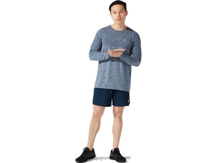 メンズレースシームレス長袖 L20V1976Asics フレンチブルー