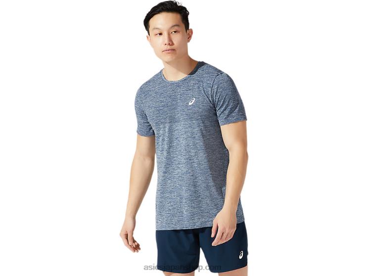 メンズレースシームレス半袖 L20V1980Asics フレンチブルー