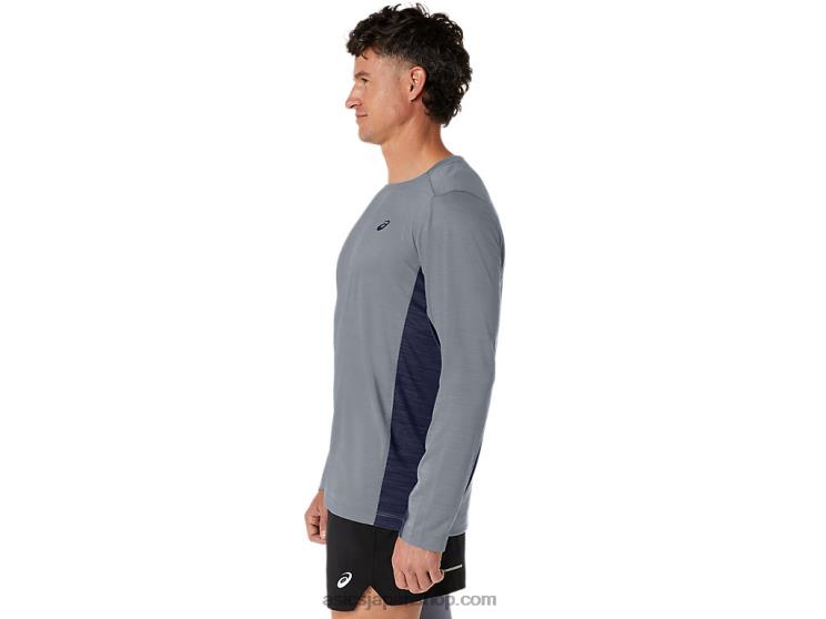 メンズトレインサナ長袖 L20V211Asics シートロック/ピーコート