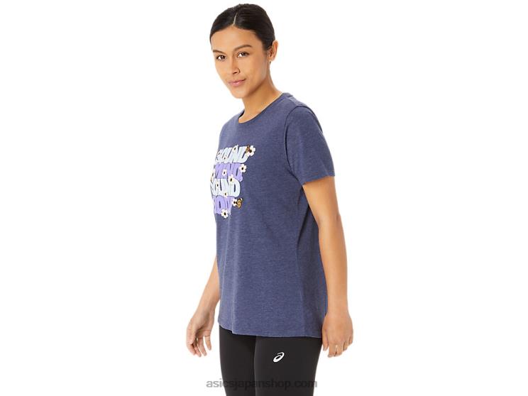 女性君主スローガンクルー L20V2163Asics ピーコートヘザー