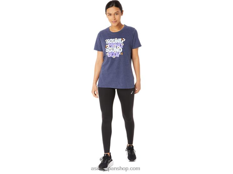 女性君主スローガンクルー L20V2163Asics ピーコートヘザー