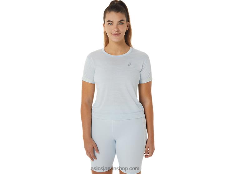 女性用レースクロップトップ L20V2245Asics スカイ/クリーム