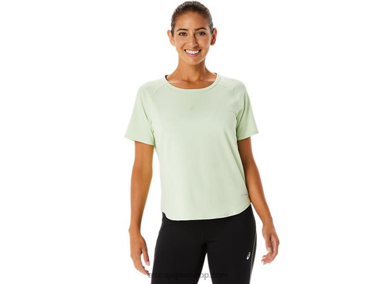 女性用アクティブリーズ半袖トップ L20V2326Asics ささやきグリーン