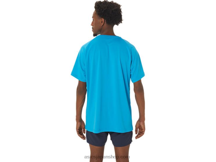メンズ フィニッシュ ライン グラフィック 半袖トップ L20V237Asics アイランドブルー