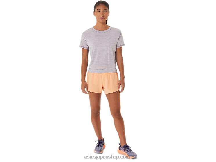 女性用レースクロップトップ L20V2411Asics バイオレットクォーツ/ダスクバイオレット