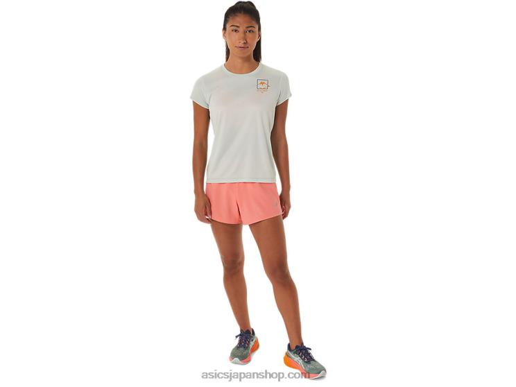 レディース フジトレイル ロゴ 半袖トップ L20V2510Asics ライトセージ