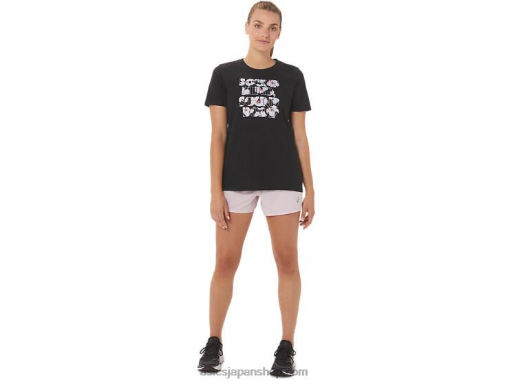 女性ハイビスカススローガンクルー L20V2751Asics パフォーマンスブラック