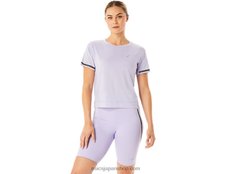 女性用レースクロップトップ L20V3001Asics 蒸気