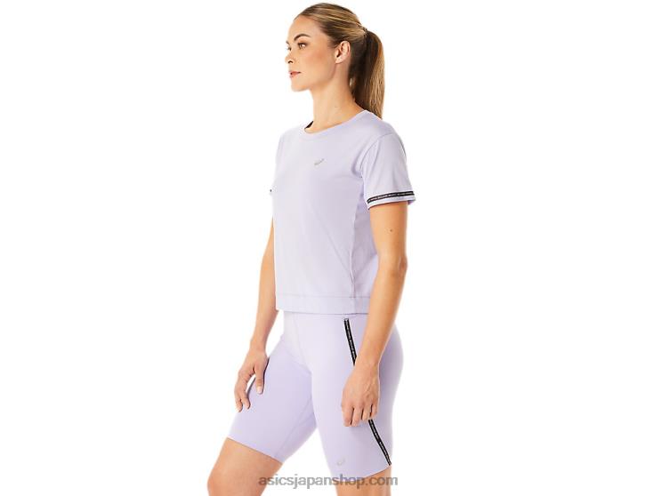 女性用レースクロップトップ L20V3001Asics 蒸気