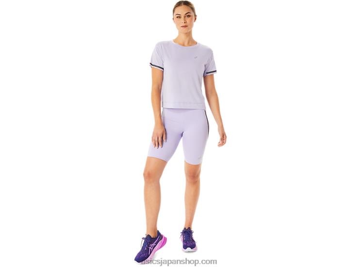 女性用レースクロップトップ L20V3001Asics 蒸気