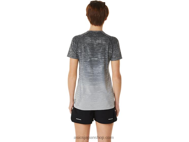 女性のシームレスな半袖トップ L20V3006Asics キャリアグレー/グレイシャーグレー