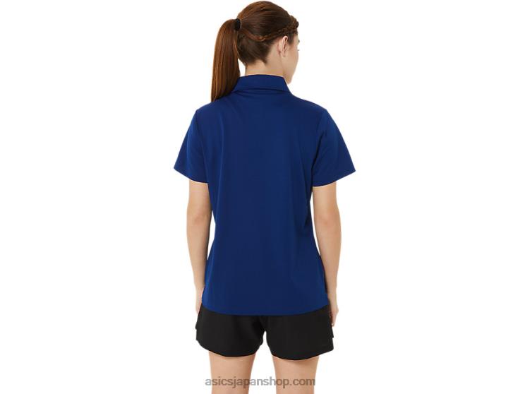 レディース ヘックス グラデーション ポロシャツ L20V3214Asics ダークブルー(パントン281c)