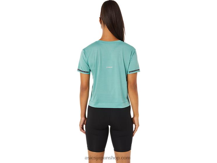 女性用レースクロップトップ L20V3254Asics セージ