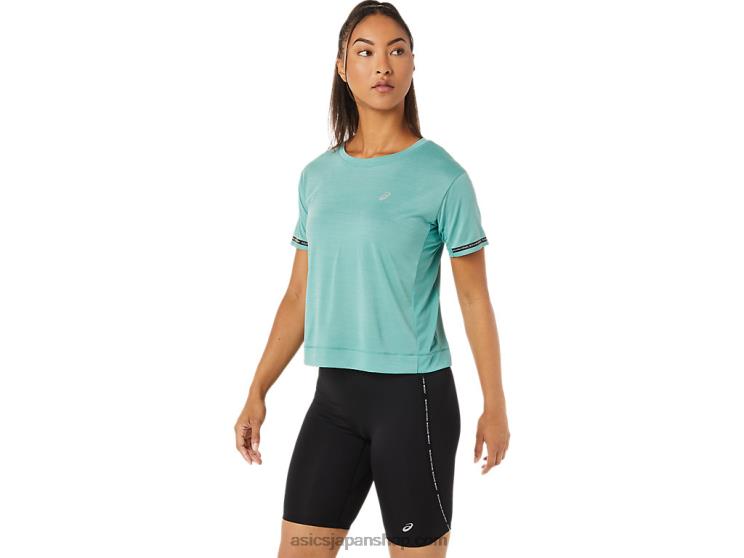 女性用レースクロップトップ L20V3254Asics セージ