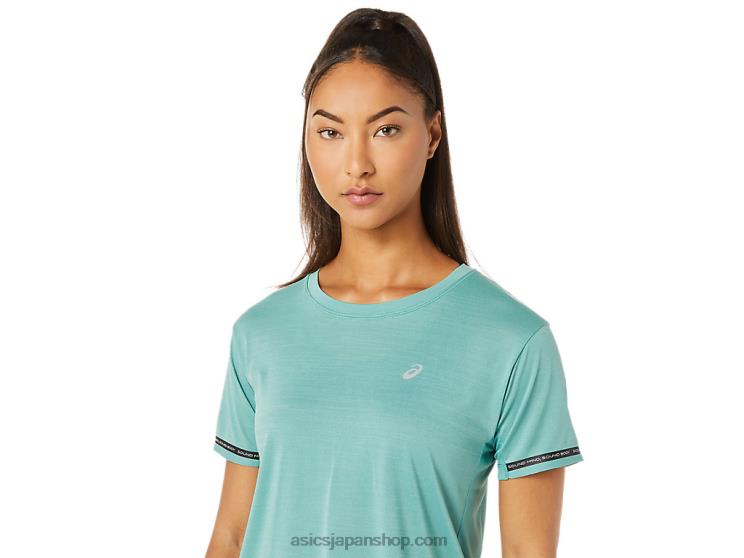 女性用レースクロップトップ L20V3254Asics セージ