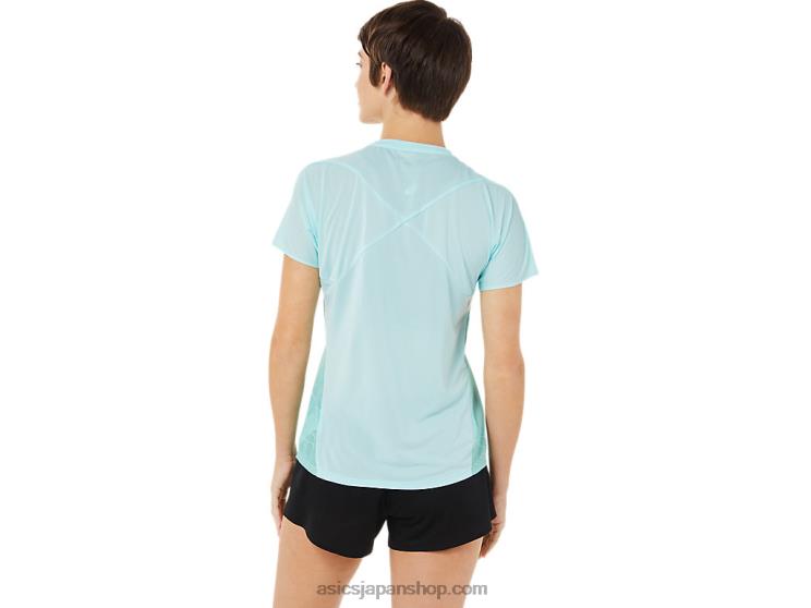女性用ライト半袖トップ L20V3263Asics クリアブルー