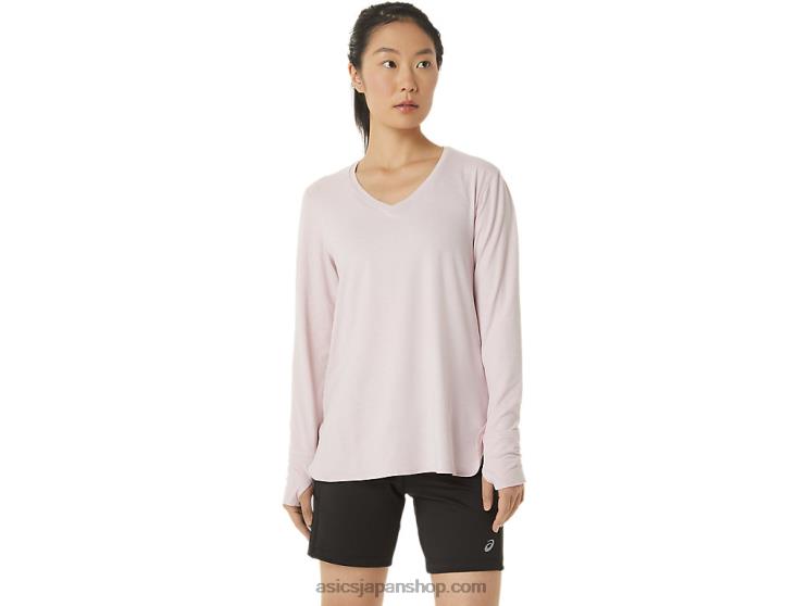 女性用長袖ヘザートップ L20V3273Asics かろうじてローズヘザー