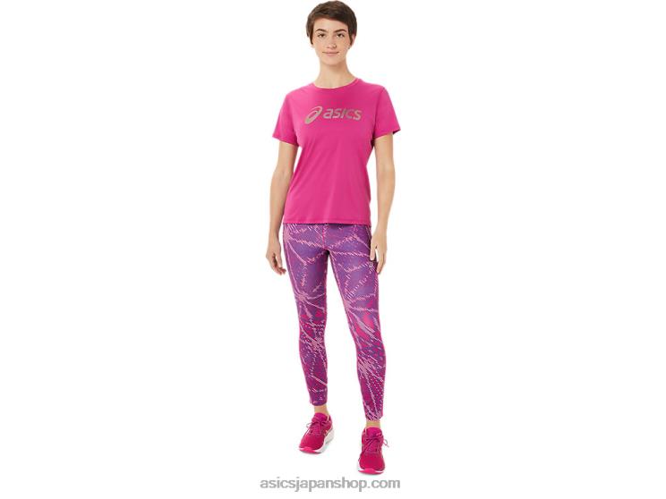 女性のサクラトップ L20V3328Asics フクシアレッド