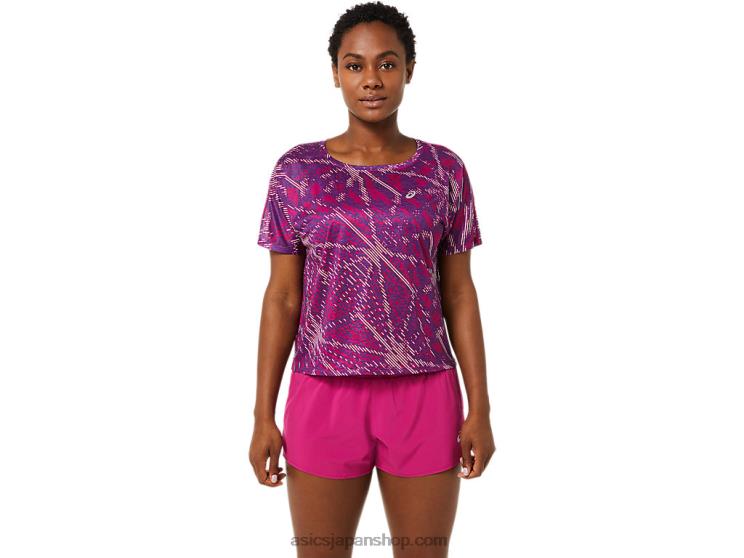 女性の桜半袖トップ L20V3329Asics よ桜あおっぷ