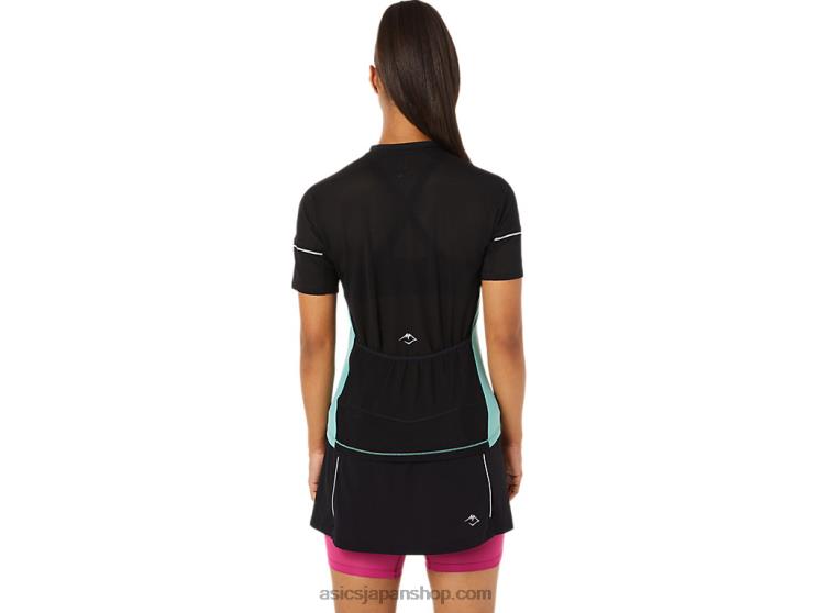女性用フジトレイルトップ L20V3401Asics セージ/パフォーマンスブラック