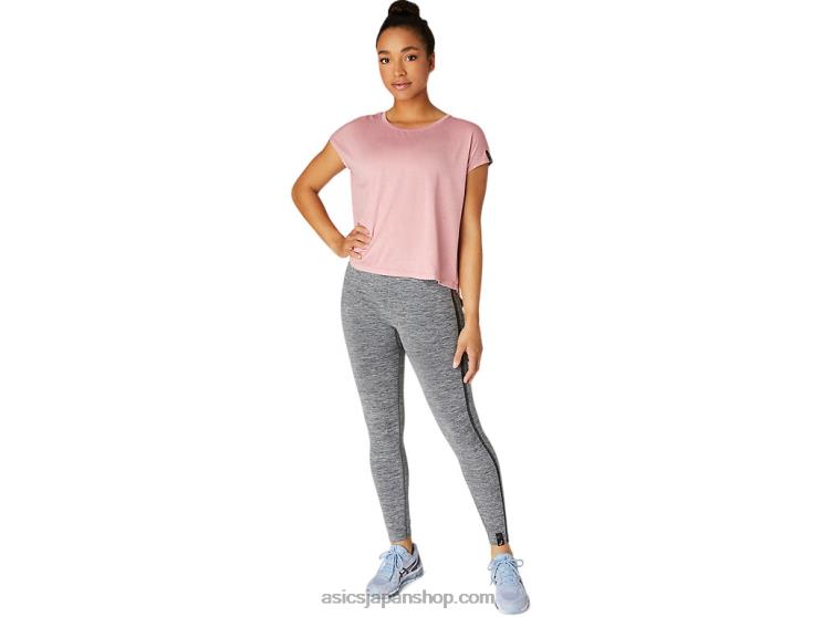 女性の半袖トップ L20V3668Asics スモーキーローズ