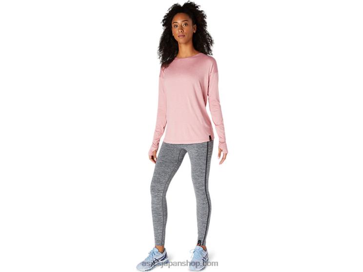 女性の長袖トップ L20V3671Asics スモーキーローズ