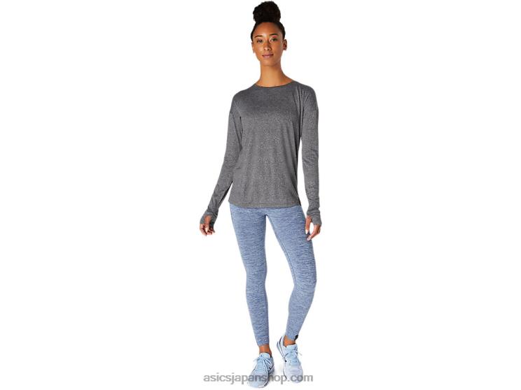 女性の長袖トップ L20V3674Asics パフォーマンスブラック