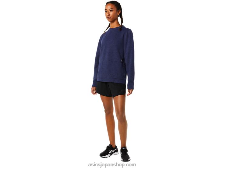 女性用クルートップ L20V3724Asics ピーコートヘザー
