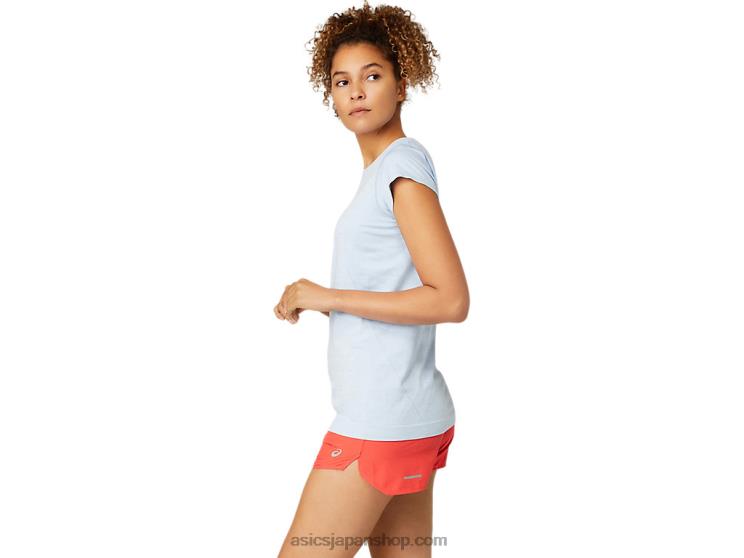 女性用レースシームレス半袖トップ L20V3759Asics 靄